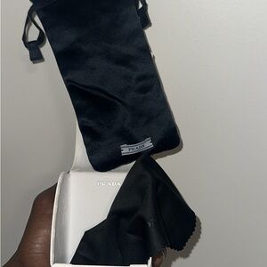 Prada Midnight Velvet Pouch with Box